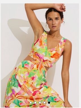 SEAFOLLY Anthropologie Tropical Twist Cutout Wonderland Maxi Dress 155.00